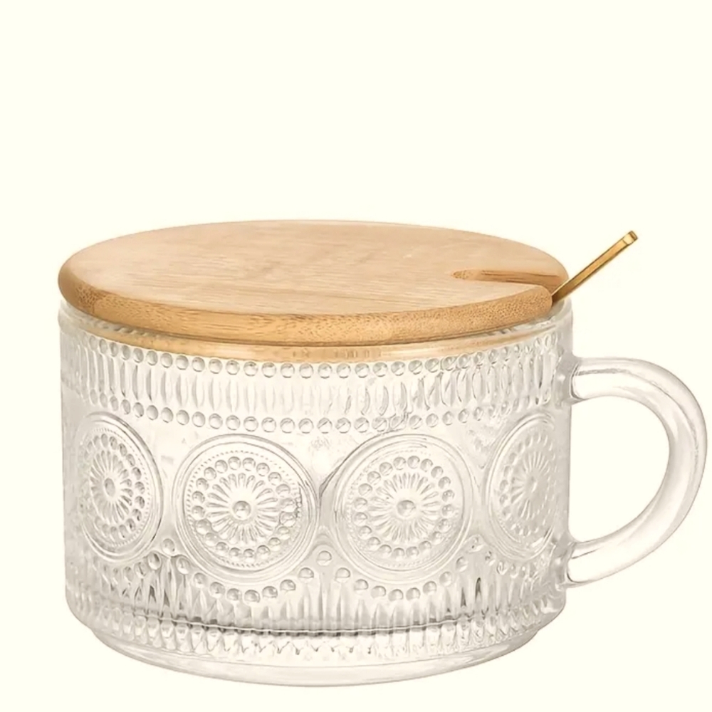 Retro Etched Sunflowers Mug - NWOB